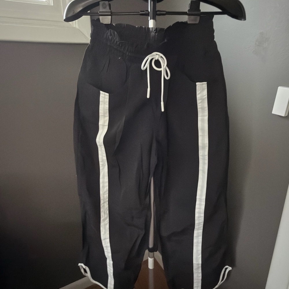 Black Pants with White Stripes